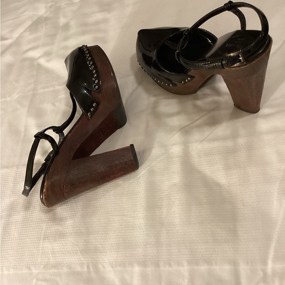 Prada T-strap Wooden Clogs - Picture 12 of 12